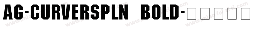 AG-CurversPln Bold字体转换